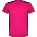 Detroit kortärmad unisex sport-T-shirt, Fuchsia / Solid svart