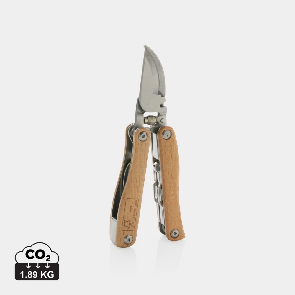 Logotrade presentreklam bild: Multitool för trädgården i trä