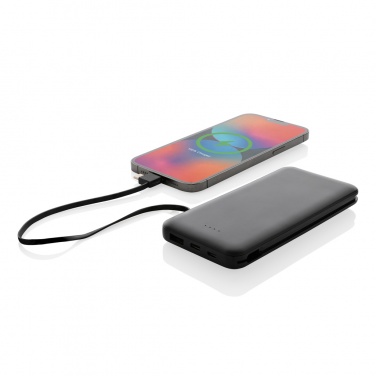 : Lockhart 10.000mAh powerbank, integrerade kablar, RCS plast