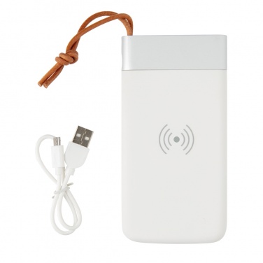 : Aria 8.000 mAh 5W powerbank med trådlös laddning