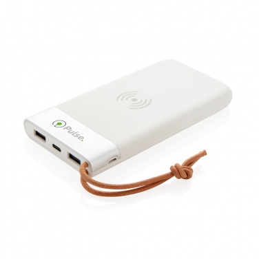 : Aria 8.000 mAh 5W powerbank med trådlös laddning