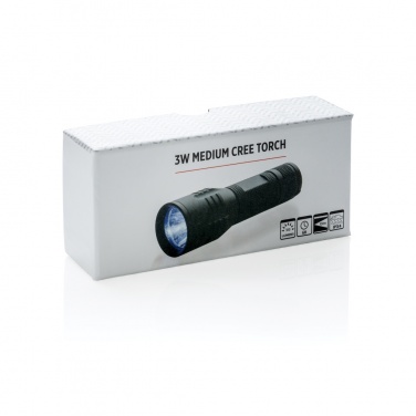 Logotrade reklamprodukter bild: 3W medium CREE-ficklampa