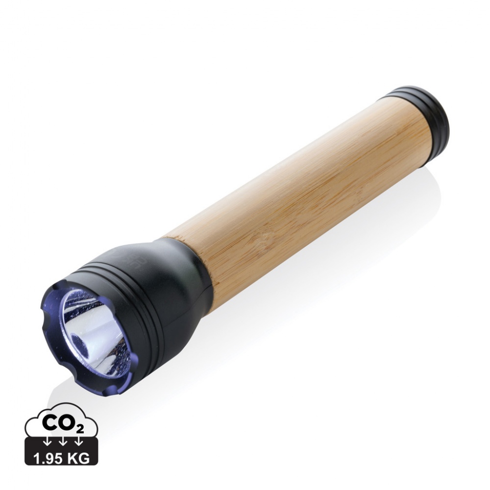 Logotrade profilreklam bild: Lucid 5W ficklampa RCS certifierad återvunnen plast & bambu