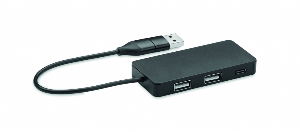 Logotrade reklamprodukter bild: USB-hubb med 3 portar