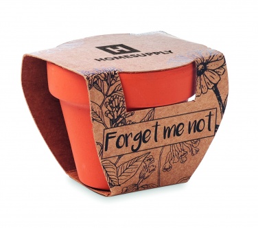 Logotrade profilprodukter bild: Terracotta skål 'forget me not'