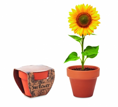 Logotrade presentreklam bild: Terracotta skål 'sunflower'