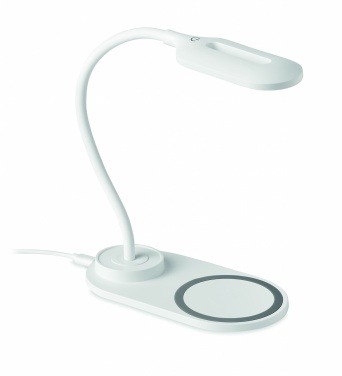 Logotrade reklamprodukter bild: Skrivbordslampa + laddare 10W