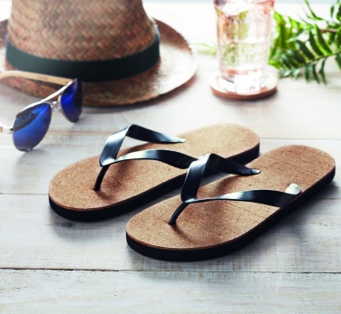 Logotrade reklamprodukter bild: Slippers i kork L