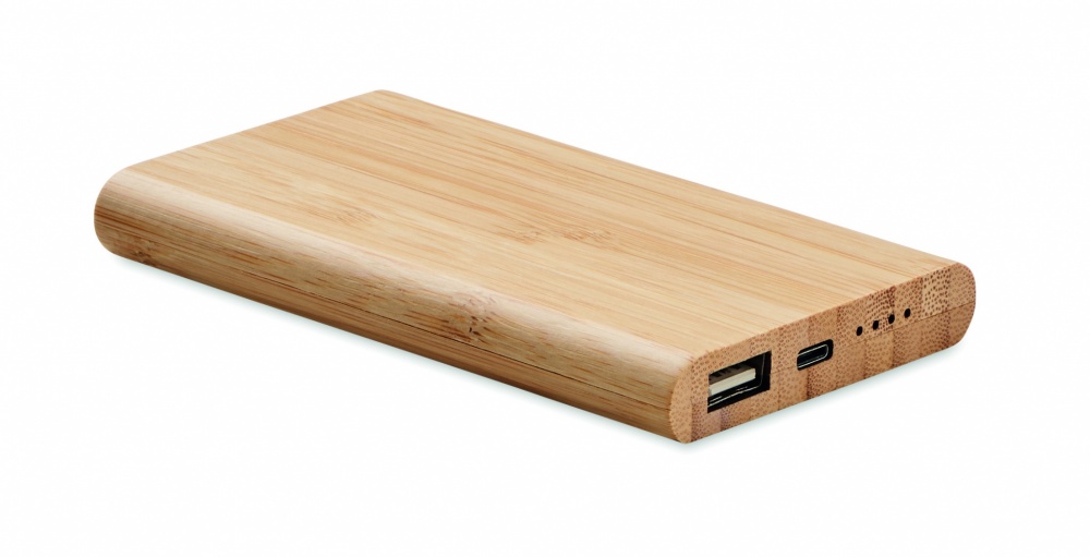 Logotrade presentreklam bild: 4000 mAh Powerbank i bambu