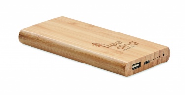 Logotrade profilprodukter bild: 6000 mAh Powerbank i bambu