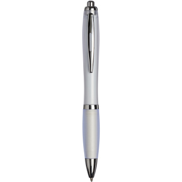 Logotrade kampanjprodukter bild: Curvy ballpoint pen with frosted barrel and grip