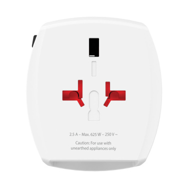 Logotrade presentreklam bild: SKROSS World Travel Adapter MUV 2-polig med USB A och C