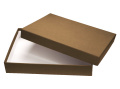 Box laminerad med dekorativt papper (17x11x3cm) 44503700, brun - ljus