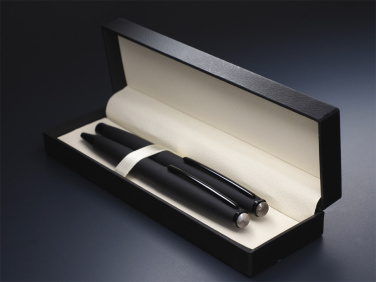 Logotrade presentreklam bild: Randigt Flint Pen-set 1284036