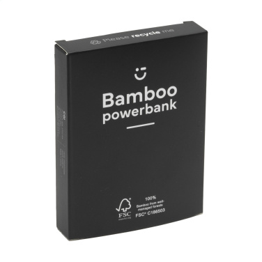 Logotrade presentreklam bild: Bamboo 4000 Powerbank extern laddare