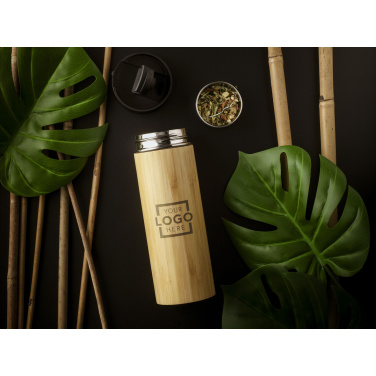 Logotrade reklamprodukter bild: Sakura 360 ml bambu termoflaska/termokopp