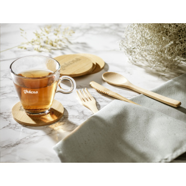 Logotrade presentreklam bild: Bambu Coaster Set