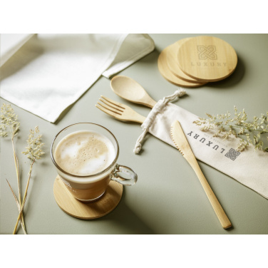 Logotrade profilprodukter bild: Bambu Coaster Set