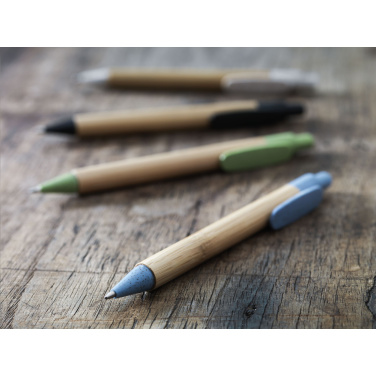 Logotrade kampanjprodukter bild: Bamboo Wheat Pen vete halm kulspetspenna