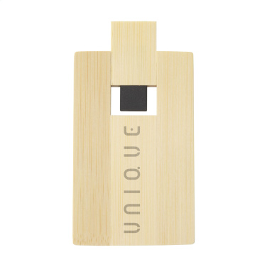 Logotrade kampanjprodukter bild: Kreditkort USB Bamboo 64 GB