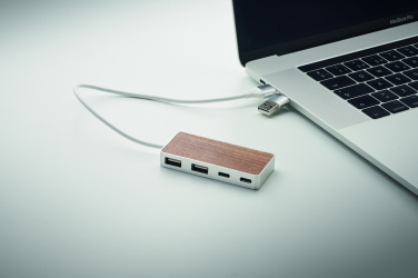 Logotrade profilprodukter bild: USB-hubb 4 portar 27,5 cm